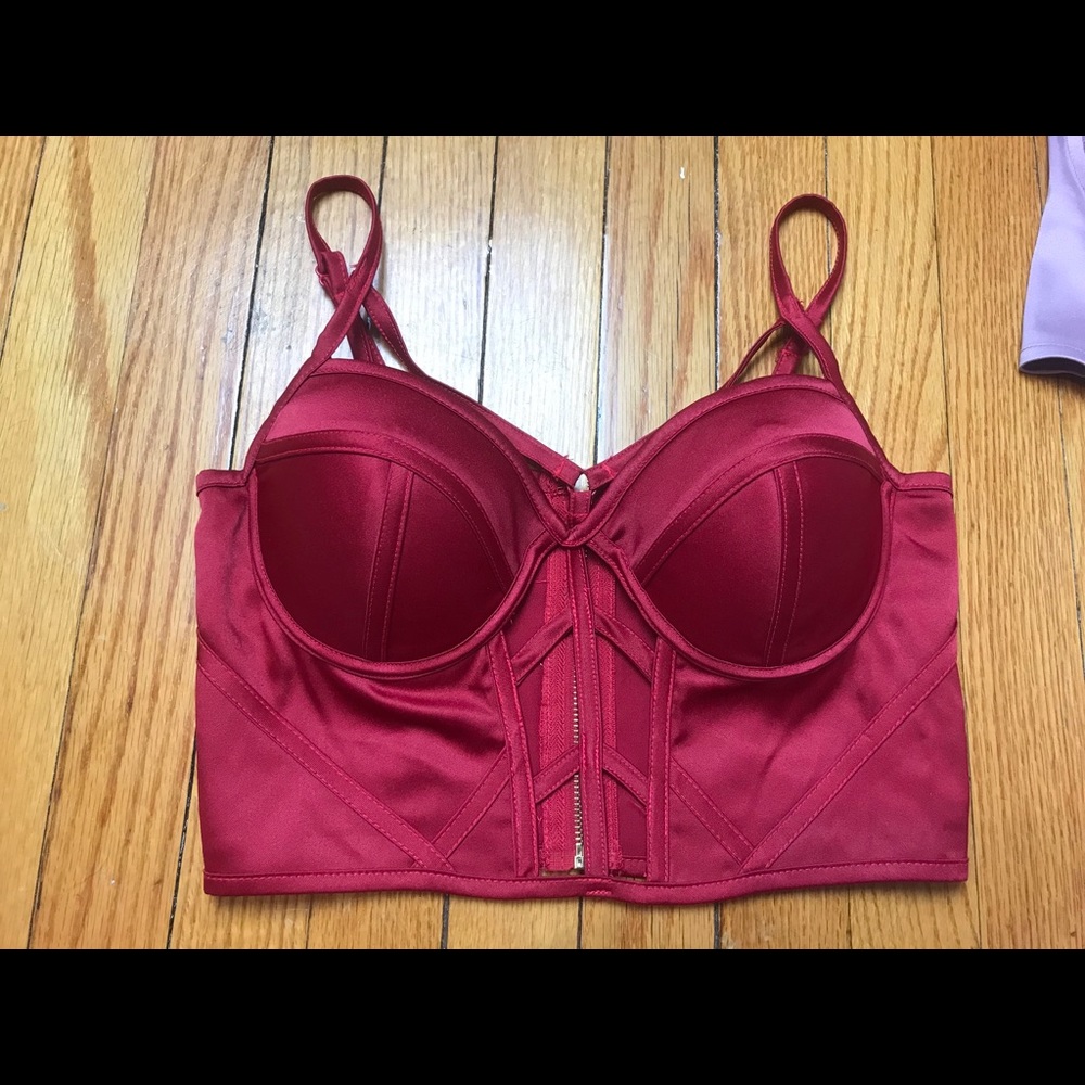Red crop top